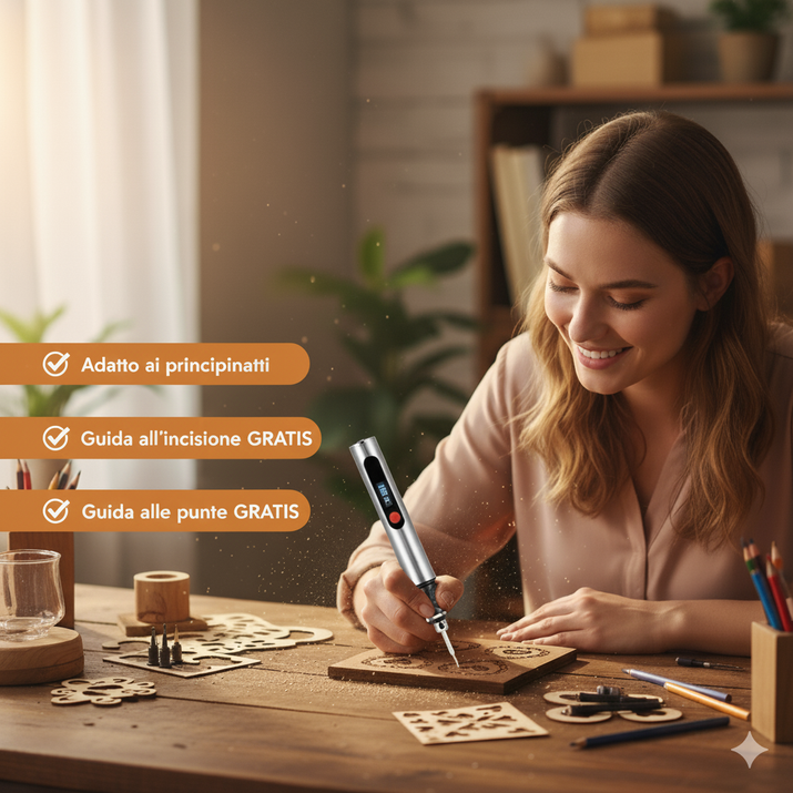 Trasforma ogni oggetto in un ricordo speciale ForgePen™ incide vetro, legno e metallo: il regalo creativo più apprezzato sotto i 50€.